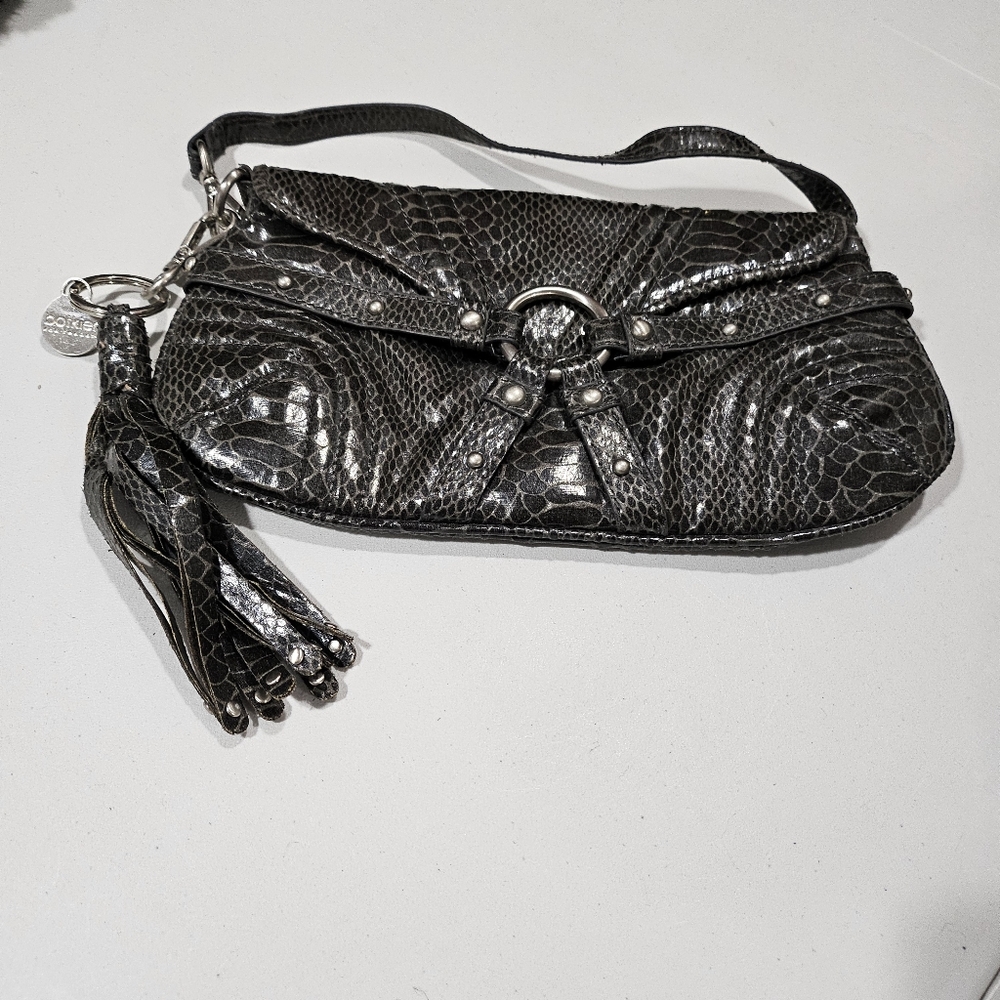 Botkier for Target Gray Faux Snakeskin Clutch Purse